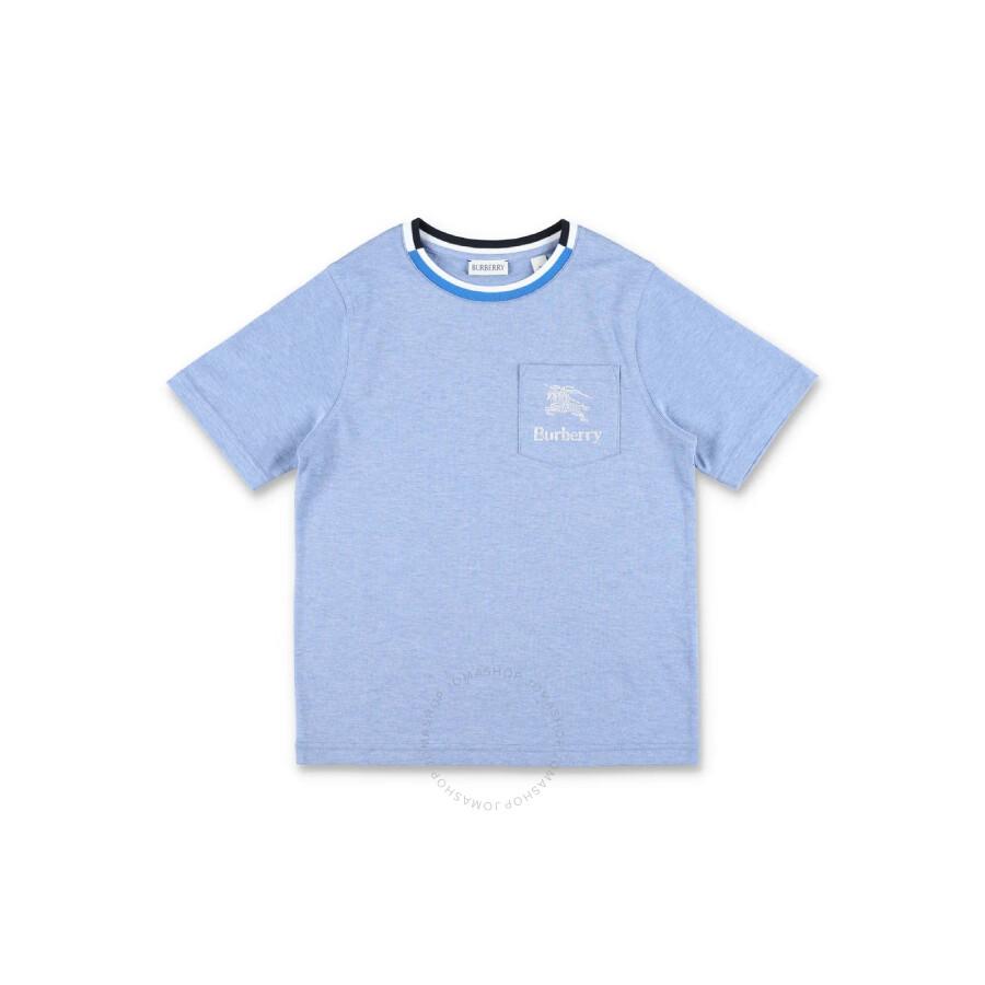Burberry Kids EKD-Embroidered Crewneck Cotton T-Shirt