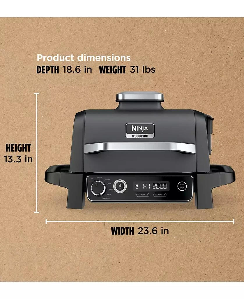 Ninja Woodfire Outdoor Grill & Smoker, 7-in-1 Master Grill, BBQ Smoker and Air Fryer with Woodfire Technology - OG701 11