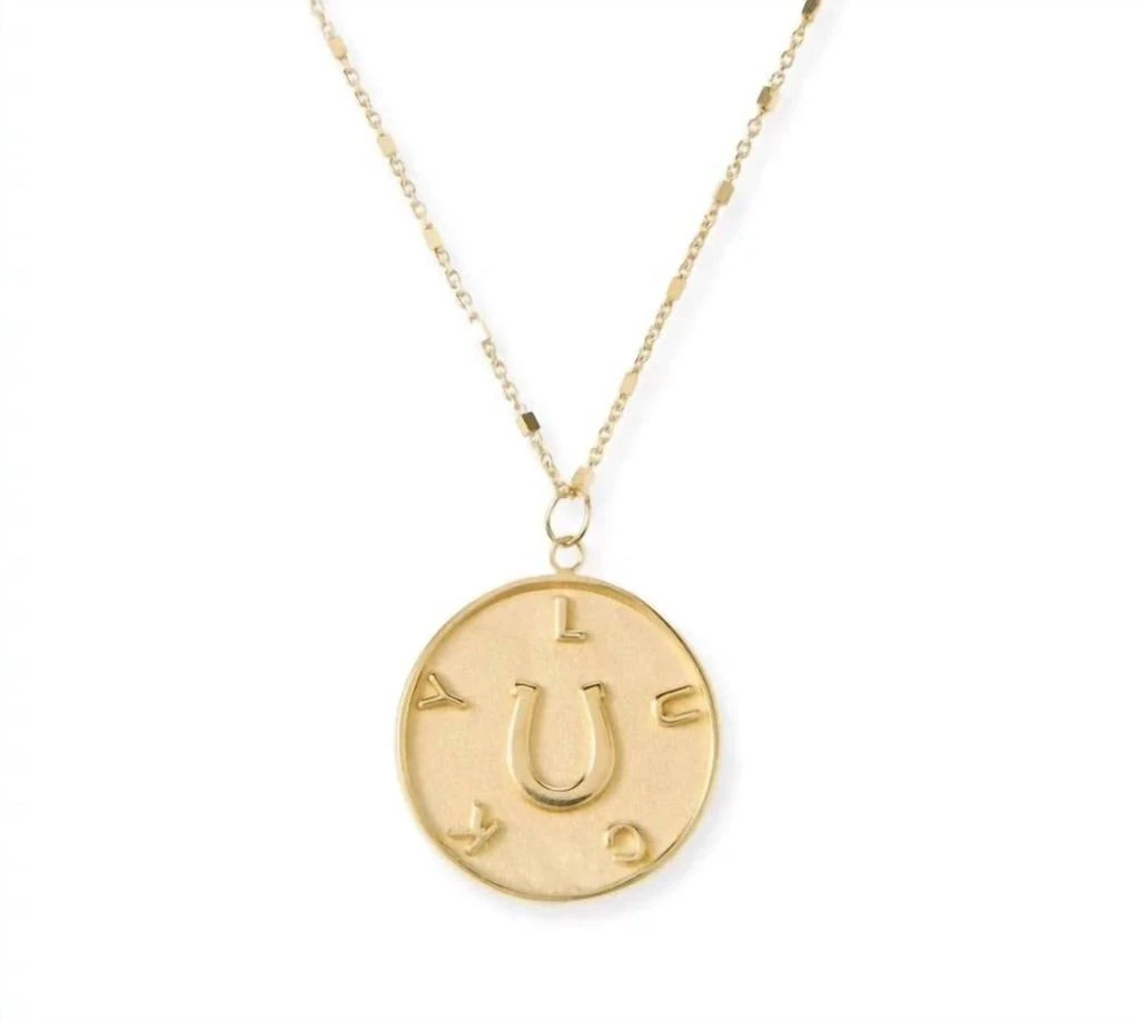 Stylish In The Saddle Women
s Lucky Horseshoe Necklace In Gold