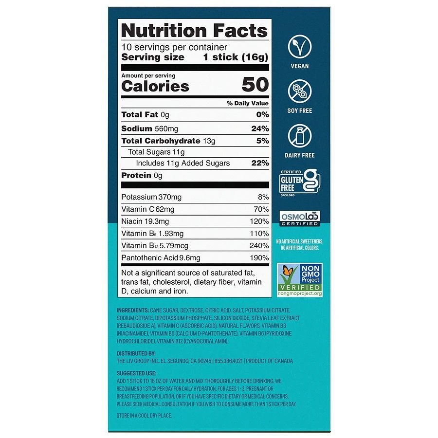 Liquid I.V. Hydration Multiplier, Electrolyte Powder, Supplement Drink Mix Lemon Lime 4