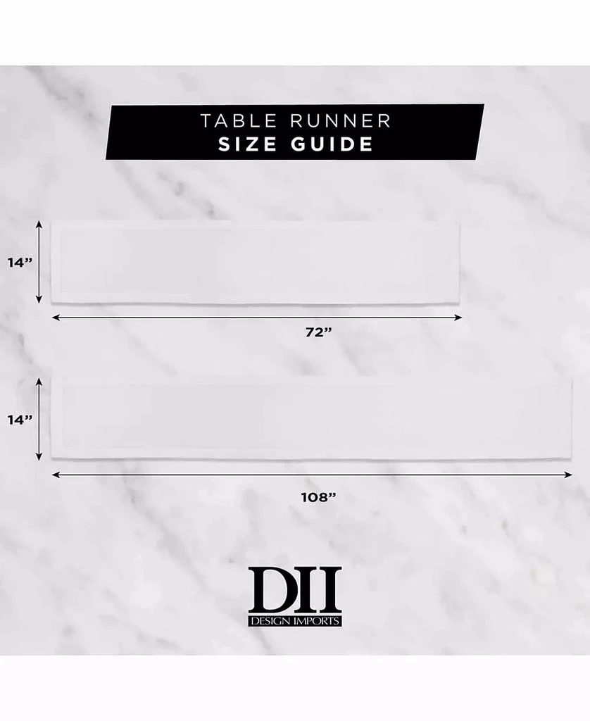 Design Imports Outdoor Table Runner 14" X 108" 3