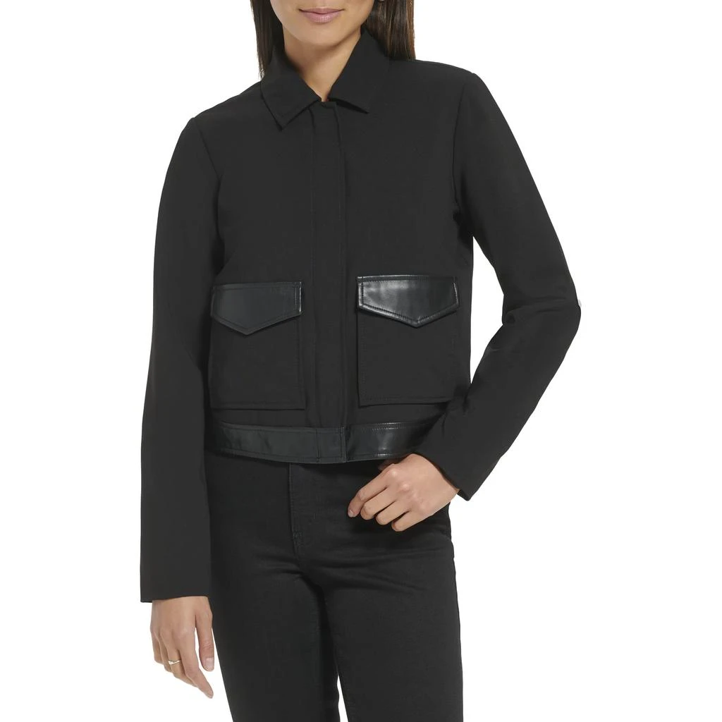 Calvin Klein Zip Jacket with PU Trim 1