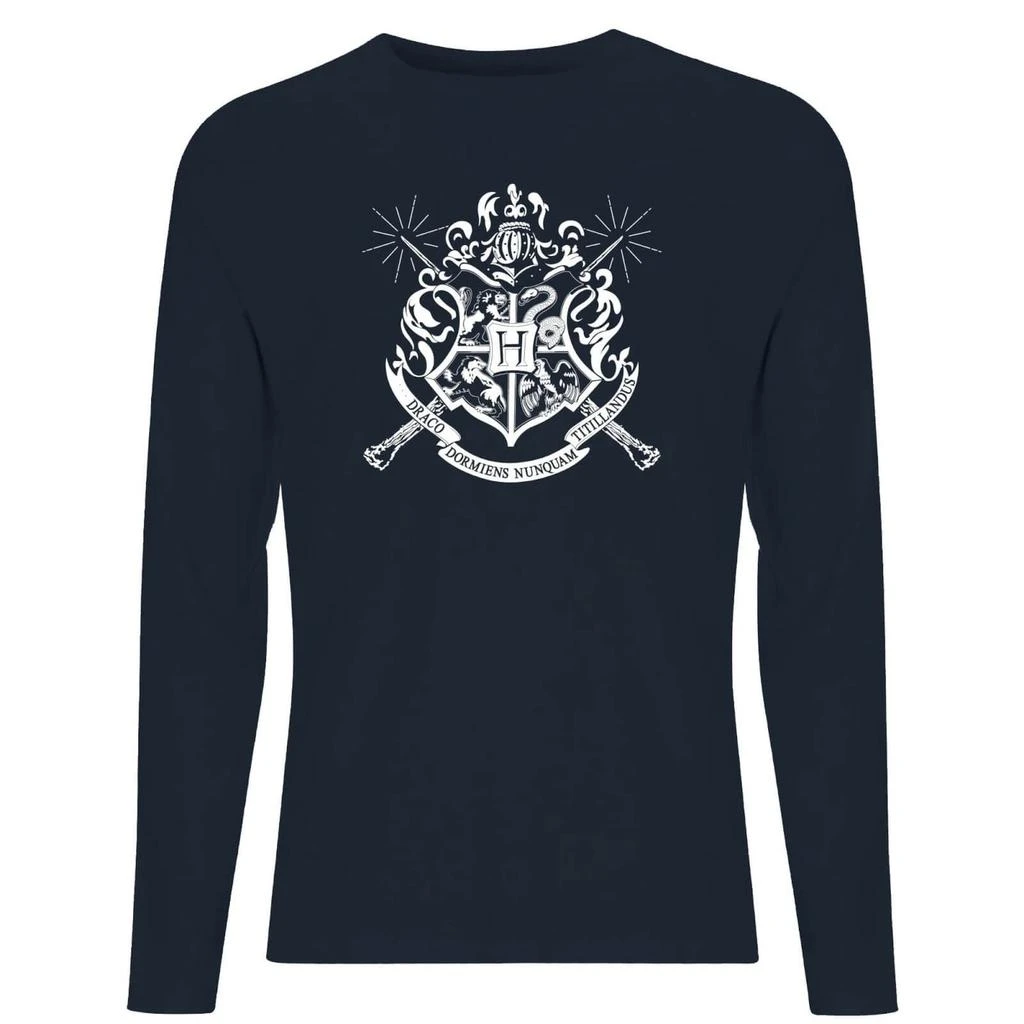 Harry Potter Harry Potter Hogwarts House Crest Men's Long Sleeve T-Shirt - Navy 1