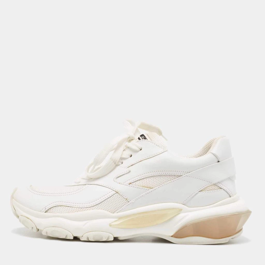 Valentino Valentino White Mesh and Leather Bounce Low-Top Sneakers Size 39.5 1