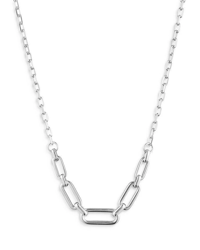 Ralph Lauren Oval Link Statement Necklace in Sterling Silver, 14"-17"