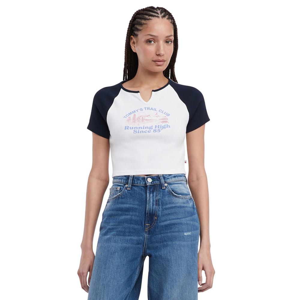 Tommy Jeans Women's Slim Vintage Prep Cropped T-Shirt