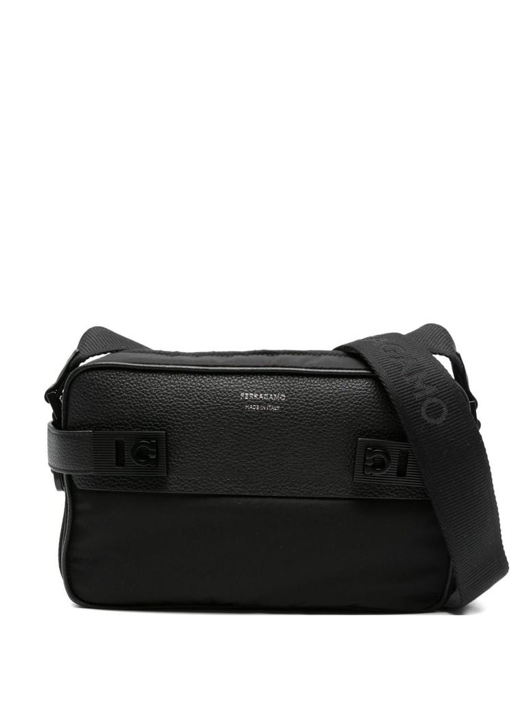 【関税&送料込】Salvatore Ferragamo Black Econyl Belt Bag Salvatore Ferragamo Black Travel Embossed Belt Bag - Bags