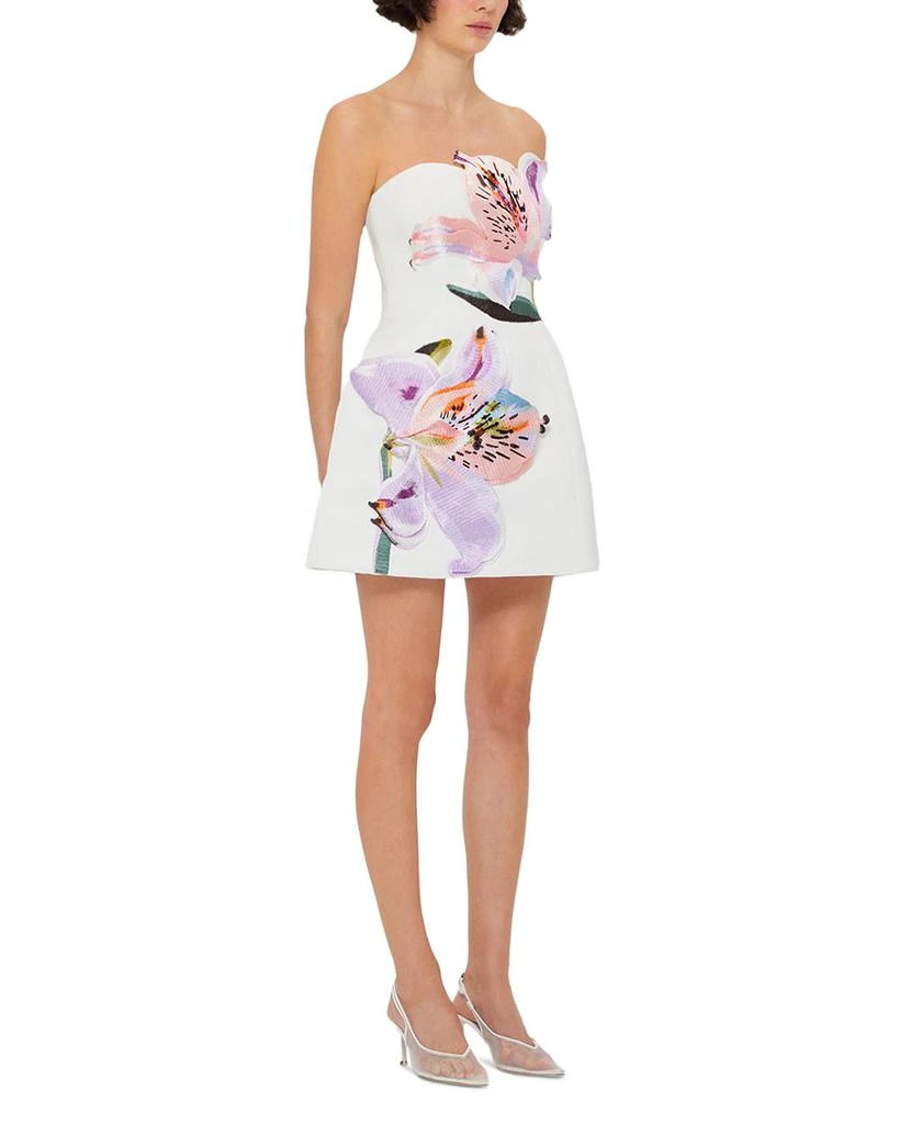 LEO LIN Rosario Appliqué Floral Bustier Mini Dress 4