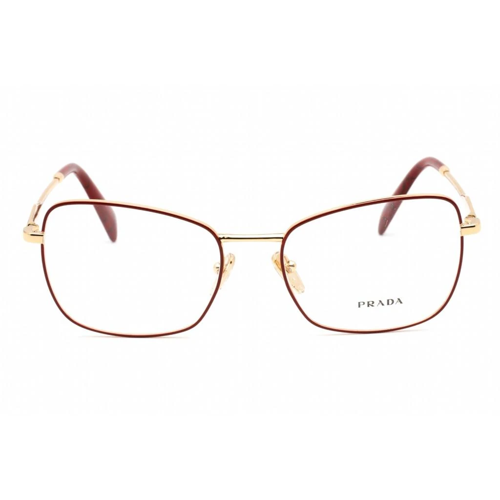 Prada Prada Women's Eyeglasses - Full Rim Butterfly Red/Gold Metal Frame | 0PR 53ZV 12F1O1 2