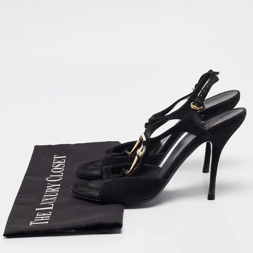 Gucci Gucci Black Suede T-Strap  Open Toe Sandals Size 38.5 9