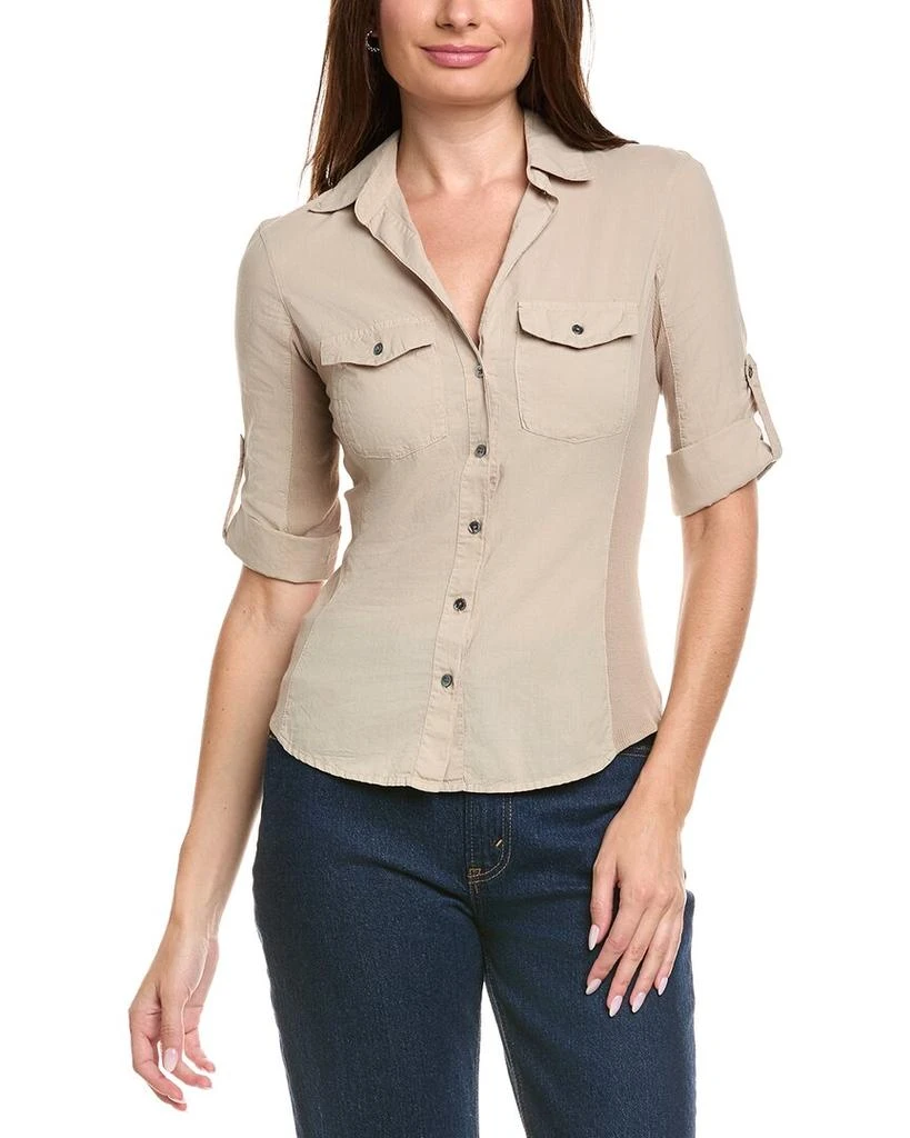 James Perse Contrast Panel Shirt