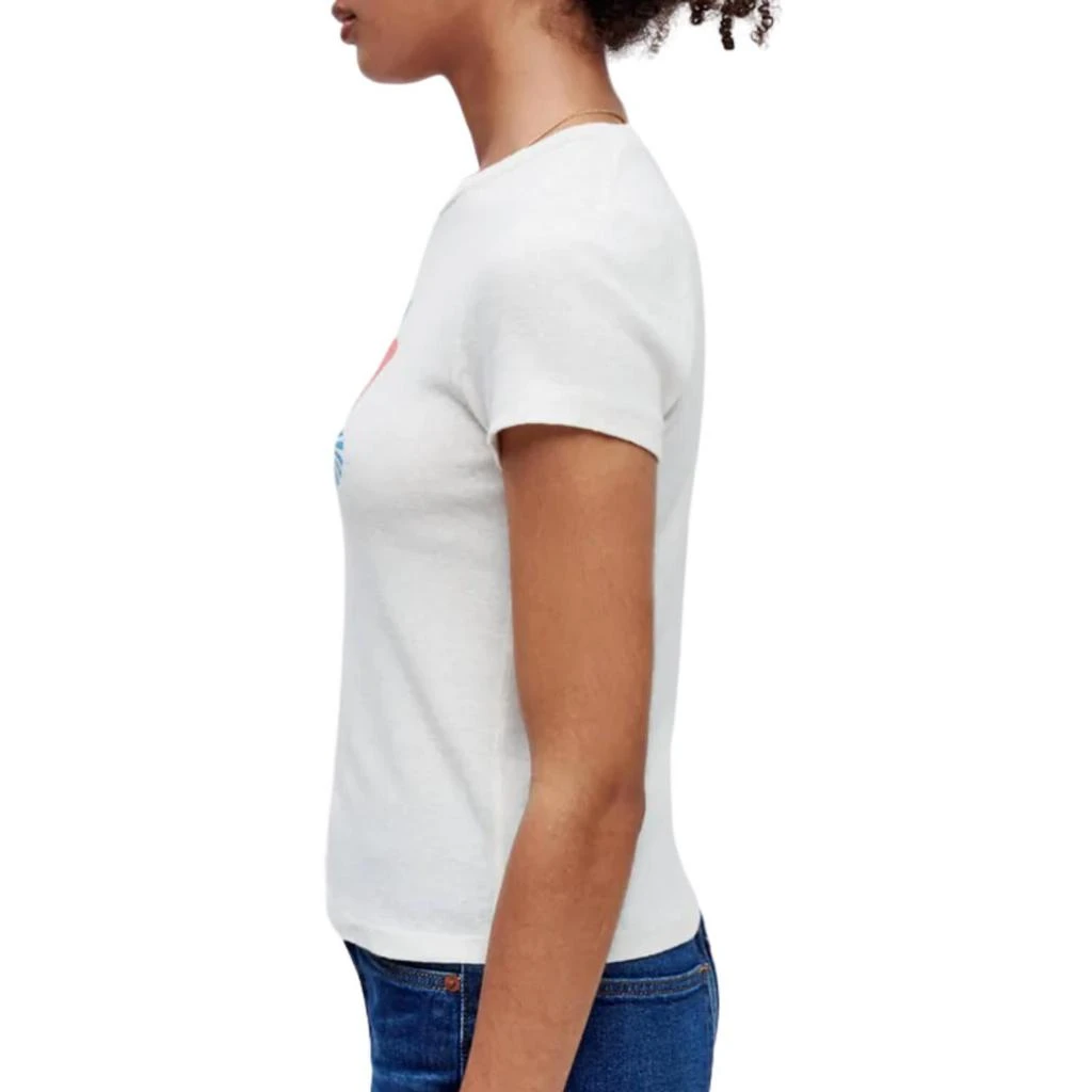 REDONE 90's Baby "you Turn Me On" Tee In Vintage White 2