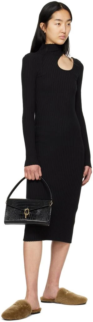 ANINE BING Black Victoria Midi Dress 4