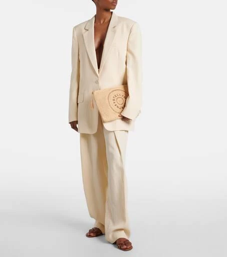 Stella McCartney Logo raffia pouch 5