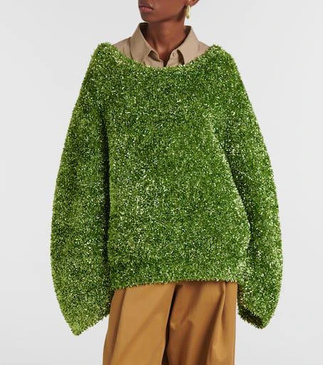 Dries Van Noten Oversized lamé sweater 6