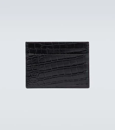 Yves Saint Laurent Croc-effect leather card holder 2