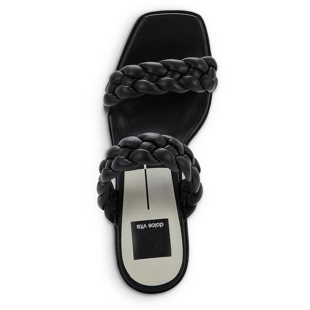 Dolce Vita Wiley Womens Faux Leather Slip-On Platform Sandals 4