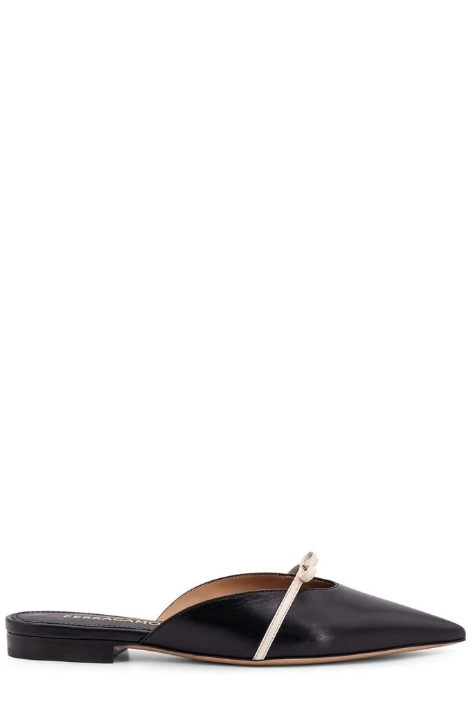 Salvatore Ferragamo Ferragamo Mini Bow Pointed-Toe Mules 1