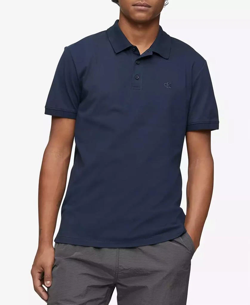 Calvin Klein Men
s Regular-Fit Smooth Cotton Monogram Logo Polo Shirt 1