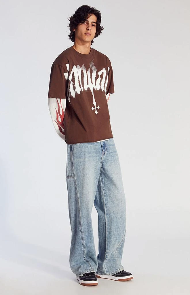 PacSun Blake Extreme Baggy Jeans Carpenter Light Indigo 1