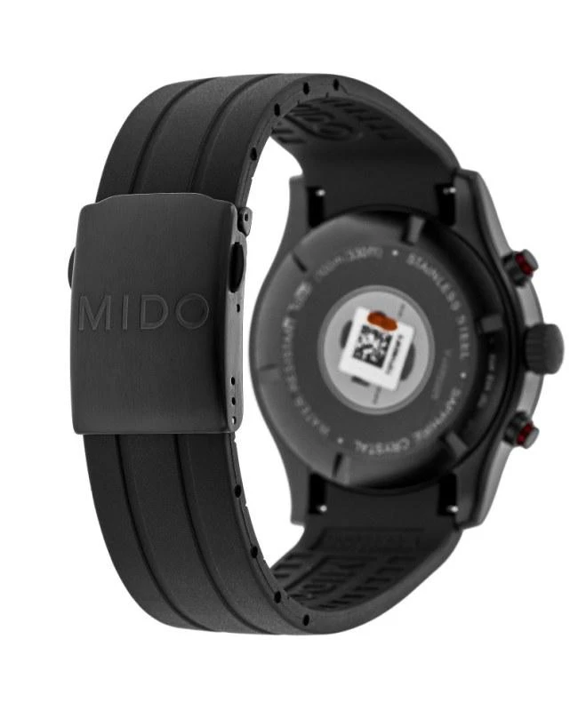 MIDO Mido Multifort Black Chronograph Dial Rubber Strap Men's Watch M005.417.37.051.20 4