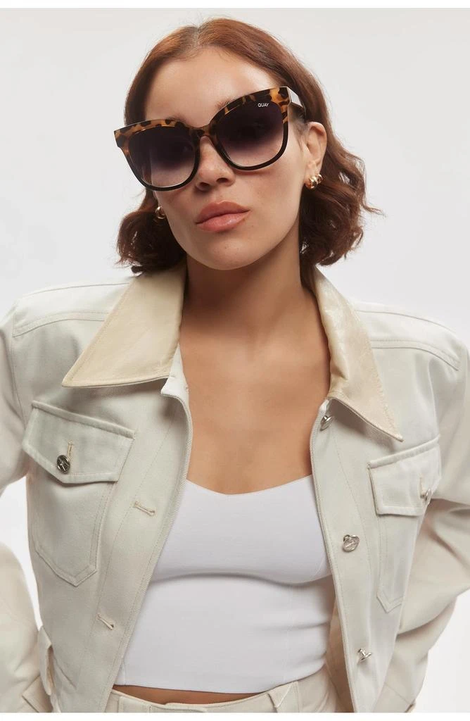 Quay It's My Way 53mm Gradient Cat Eye Sunglasses 3