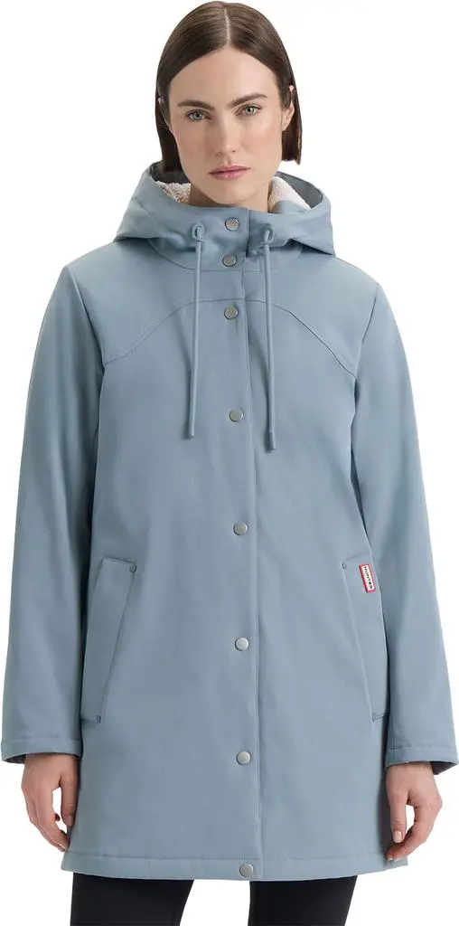 Hunter Billie Canvas Hooded Mid-Length Rain Jacket - Women's