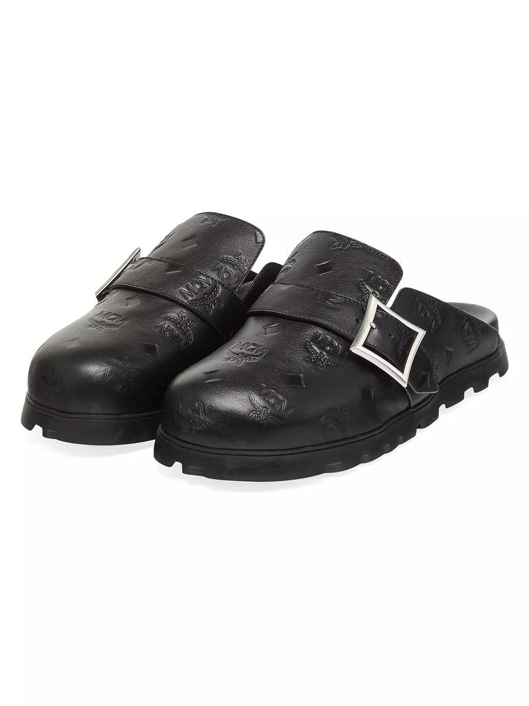 MCM MCM Collection Leather Flat Mules 2