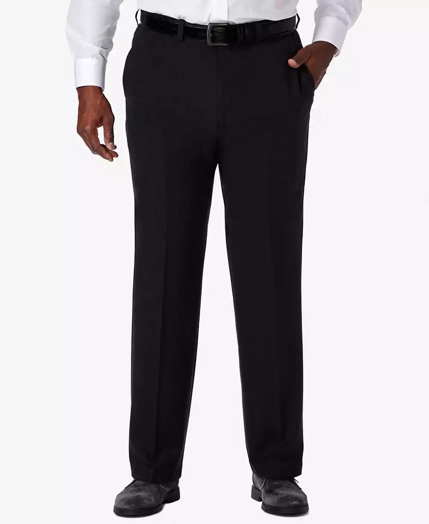 Haggar Men's Big & Tall Cool 18® PRO Classic-Fit Expandable Waist Flat Front Stretch Dress Pants