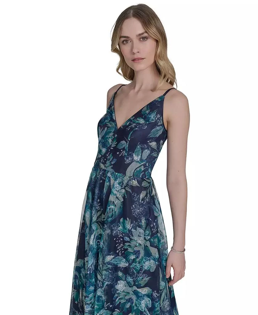 Eliza J Women's Embroidered Sequined Sleeveless Ball Gown 4