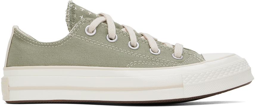 Converse Green Chuck 70 Worn In Low Top Sneakers