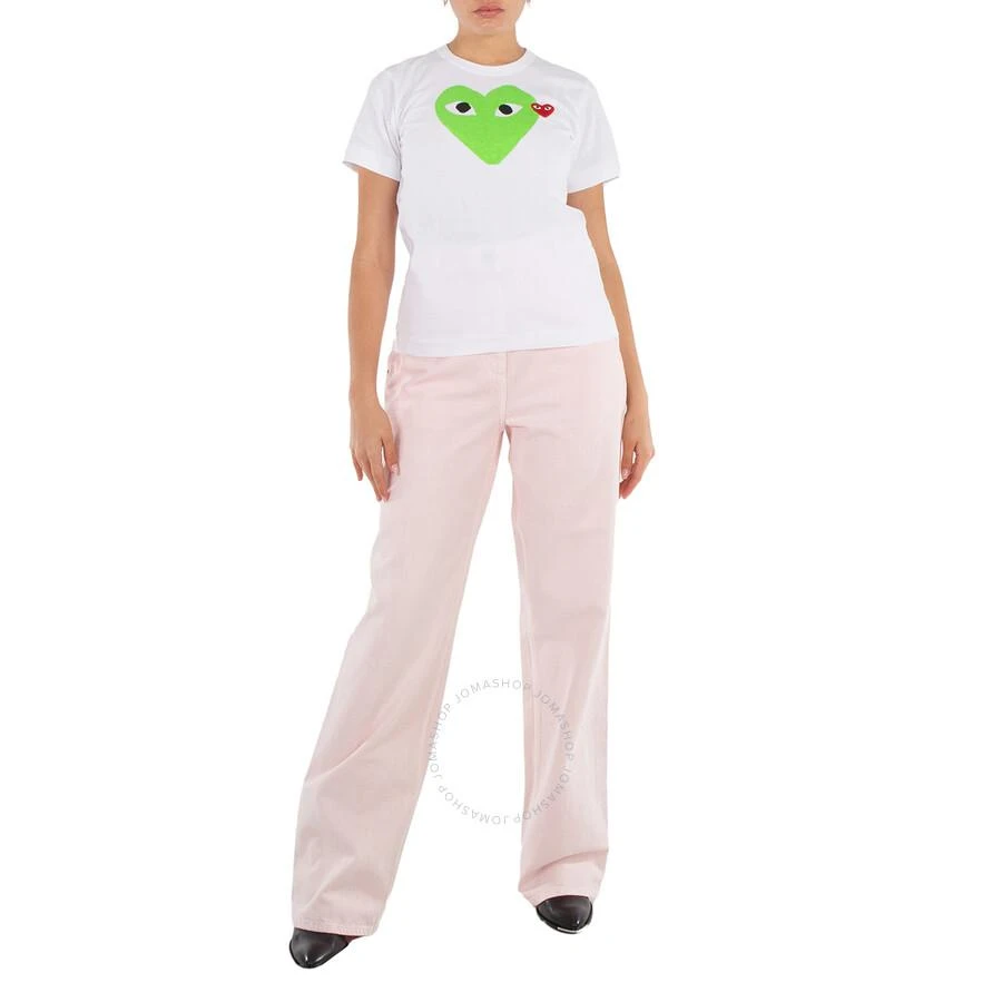 Comme Des Garcons Cdg Play Double Heart Logo Short-Sleve T-Shirt, Size X-Small 1