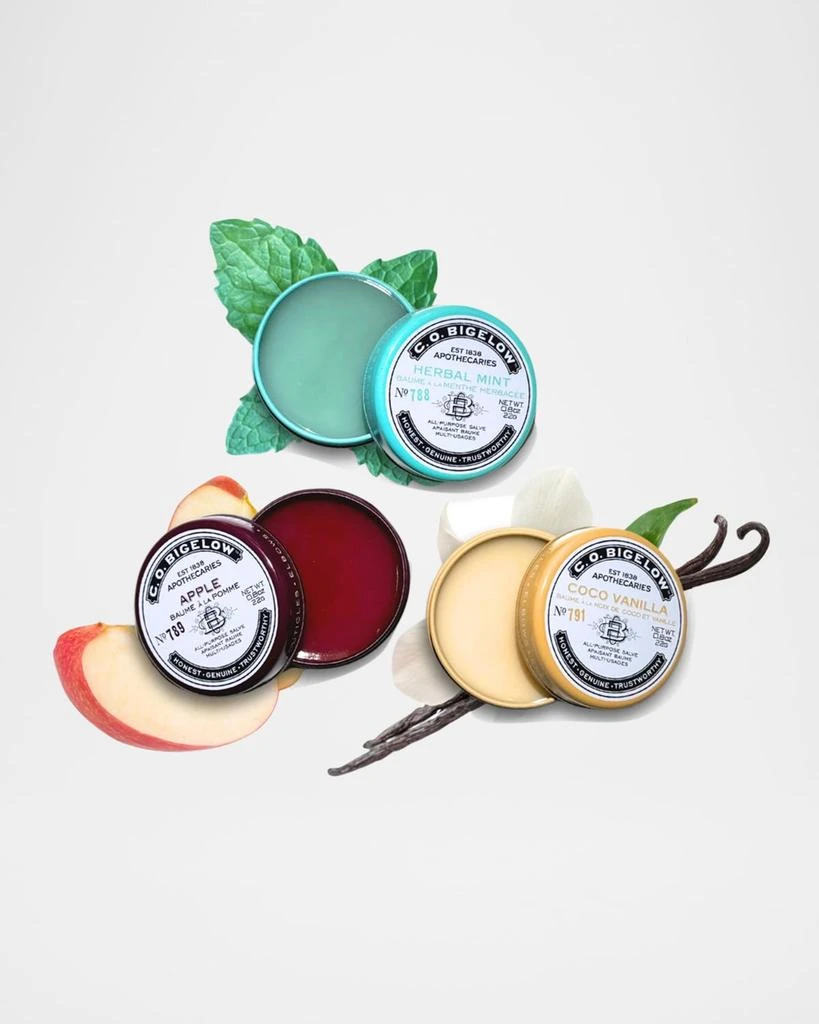 C.O. Bigelow Lip Salve Tin Trio Set 4