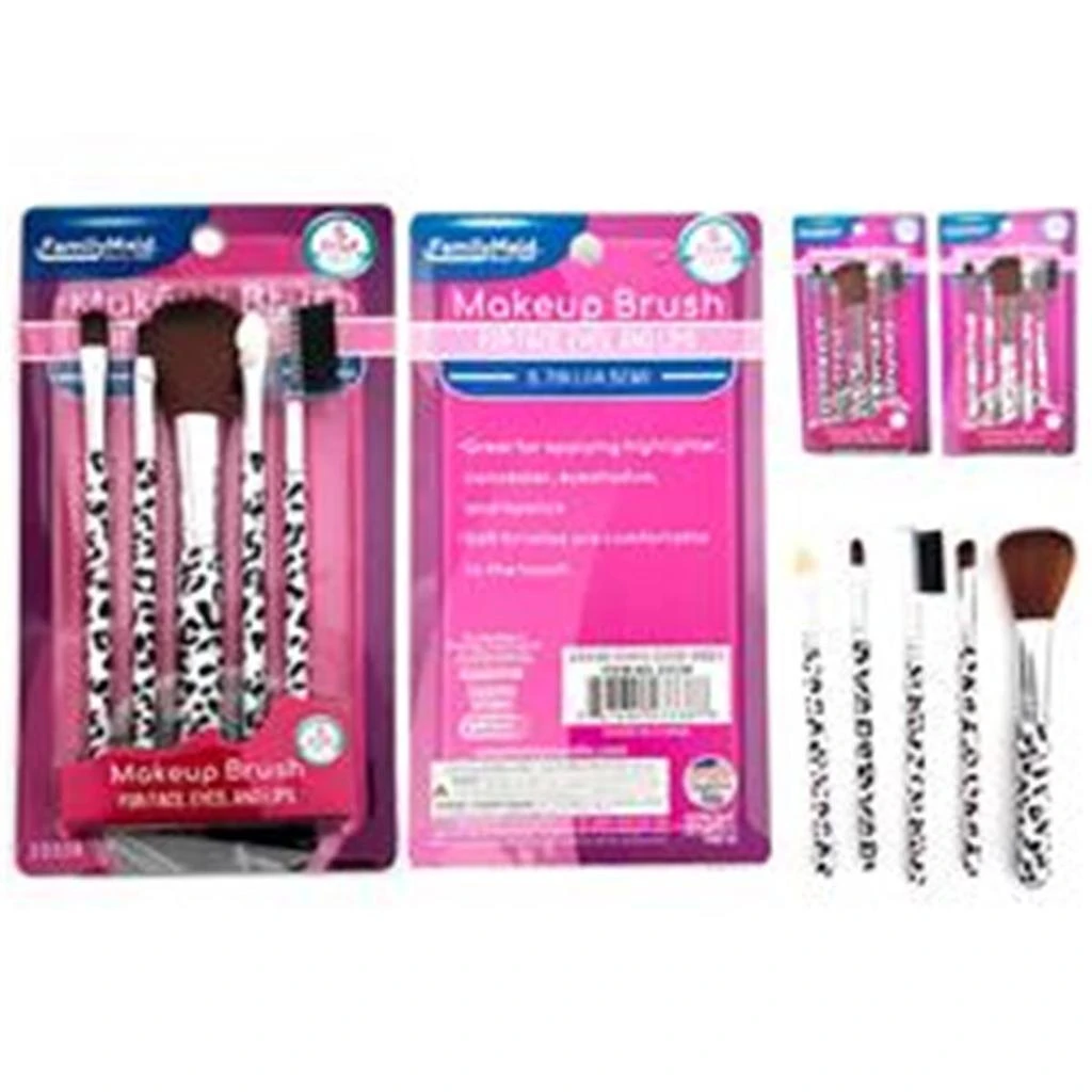 Family Maid Familymaid  5.7 in. 4 Designs Makeup Brush Set - 5 Piece 1