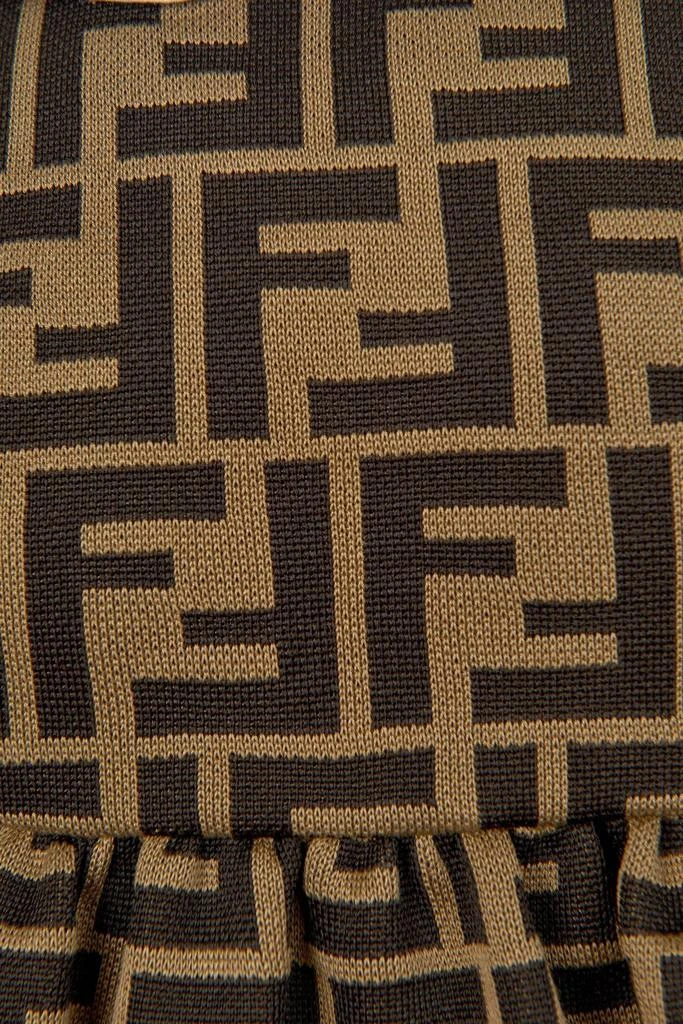 Fendi Fendi Baby Girls FF Logo Dress in Brown 7