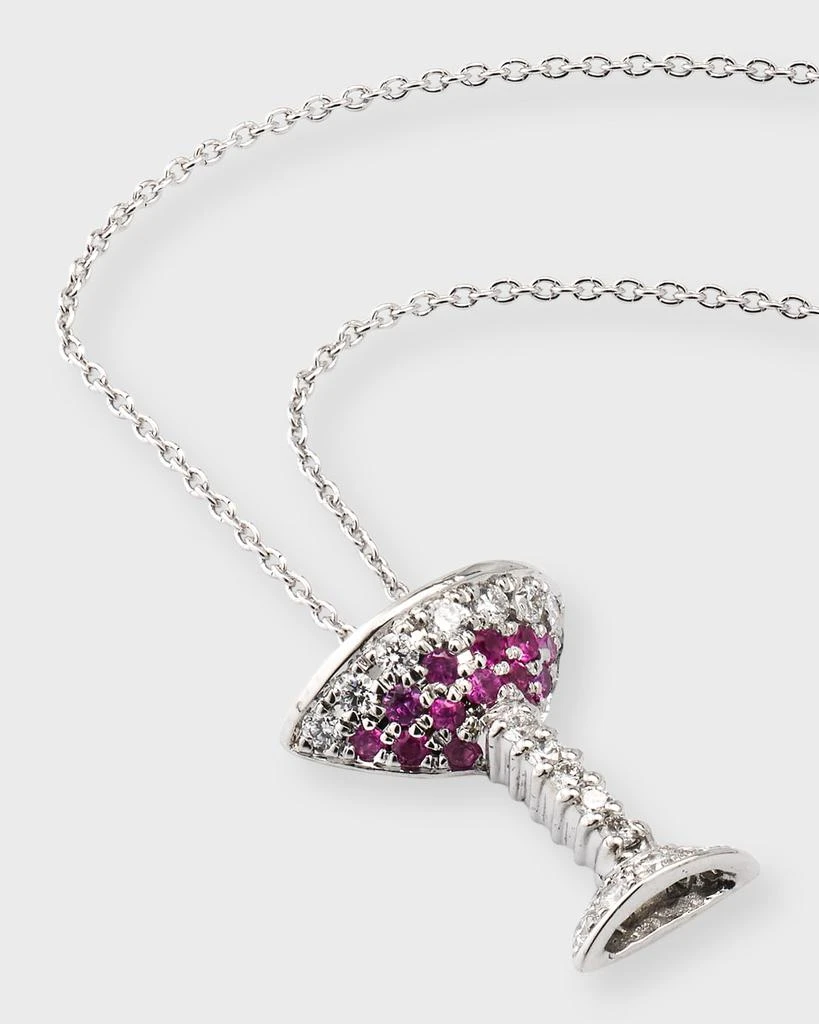 Roberto Coin 18K White Gold Cosmo Glass Pendant Necklace 3