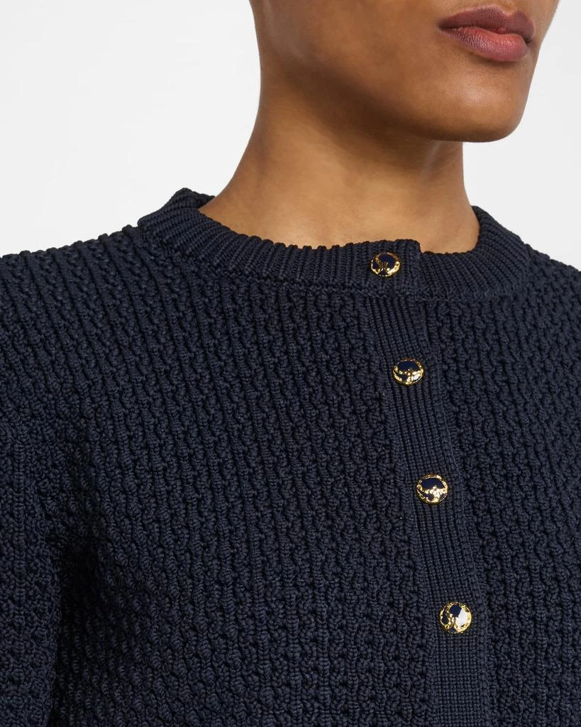 St. John Re-Edition Slub Texture Knit Cardigan 5