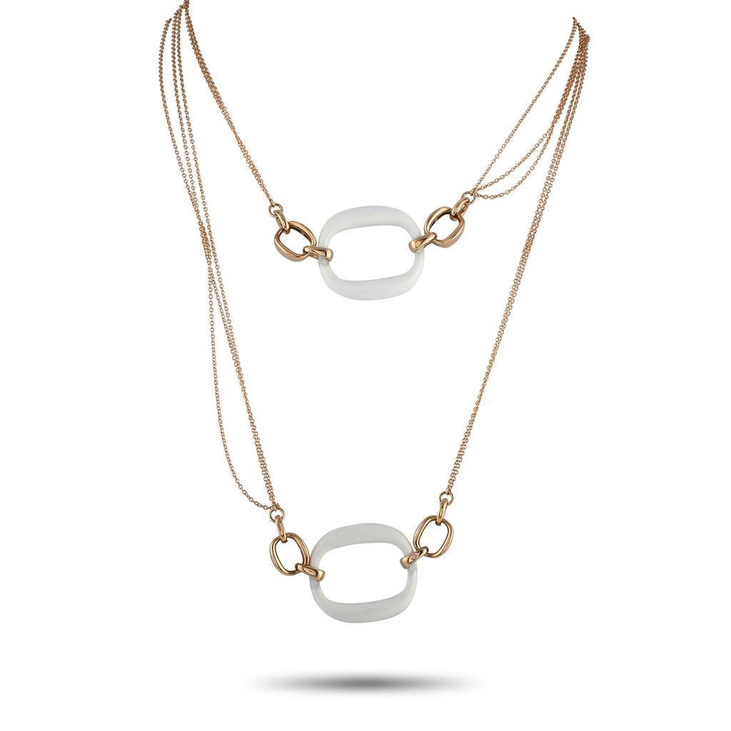 Damiani 18K Rose Gold Agate Necklace DM14-051625