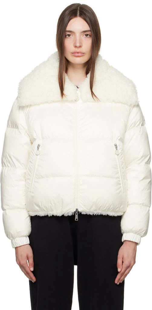 Moncler White Murray Reversible Down Jacket - Coats - Free 