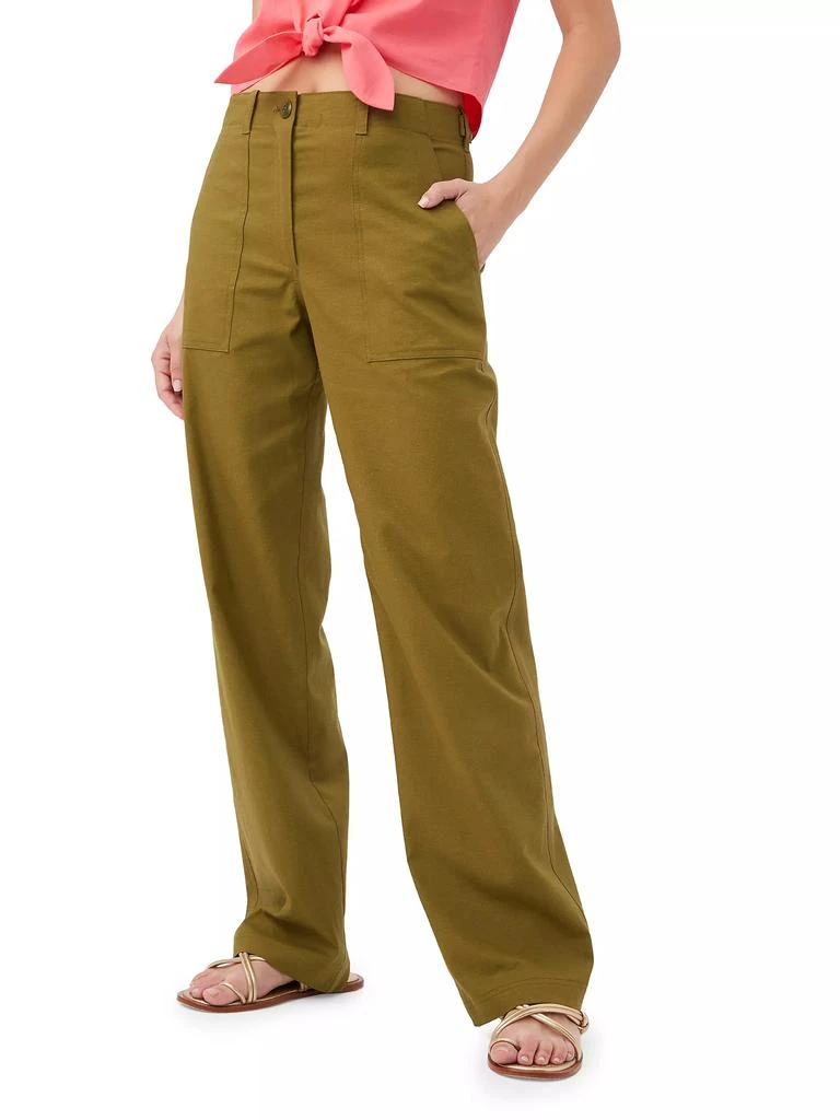 Trina Turk Antonia Relaxed-Fit Linen Pants 3