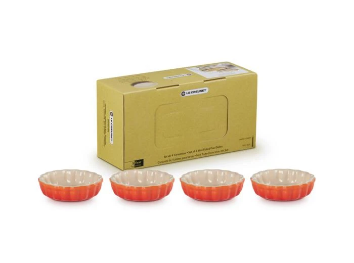 Le Creuset Set de 4 moules à tarte en céramique volcanique 1