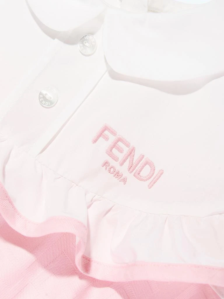 Fendi Baby Girls FF Jacquard Logo Dress in Pink 3