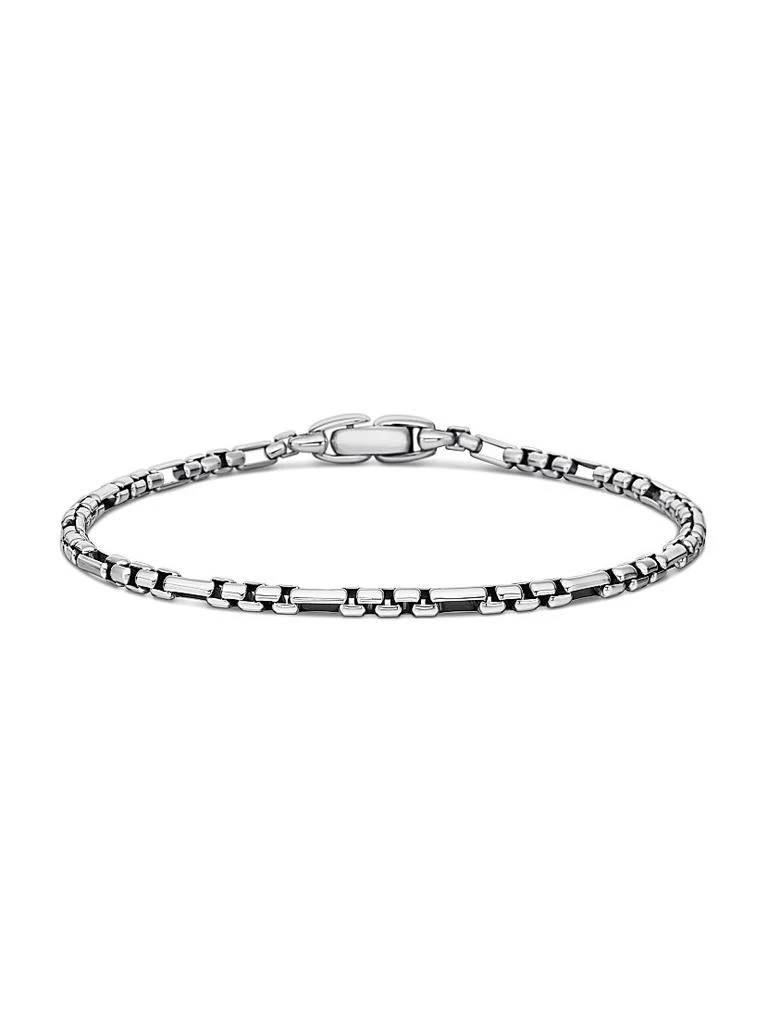 David Yurman Open Station Box Chain Bracelet in Sterling Silver, 3mm 1