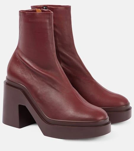 Shop Nina leather platform ankle boots on Sale at BeyondStyle