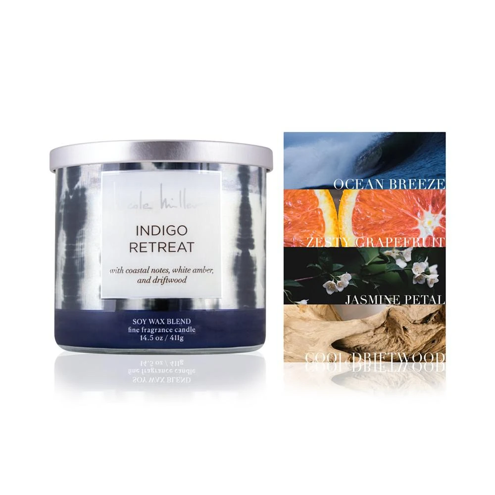 Nicole Miller Indigo Retreat Candle, 14.5 oz. 3