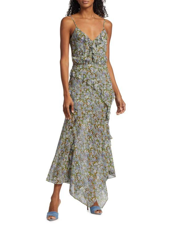 Avenel Asymmetric Floral Maxi Dress  On Sale Now with Up to 81% Off |  Discover Exclusive Deals & Savings at BeyondStyle  Authentic VERONICA BEARD  women's apparel|Women's|fit & flare|women's|dresses with Limited-Time