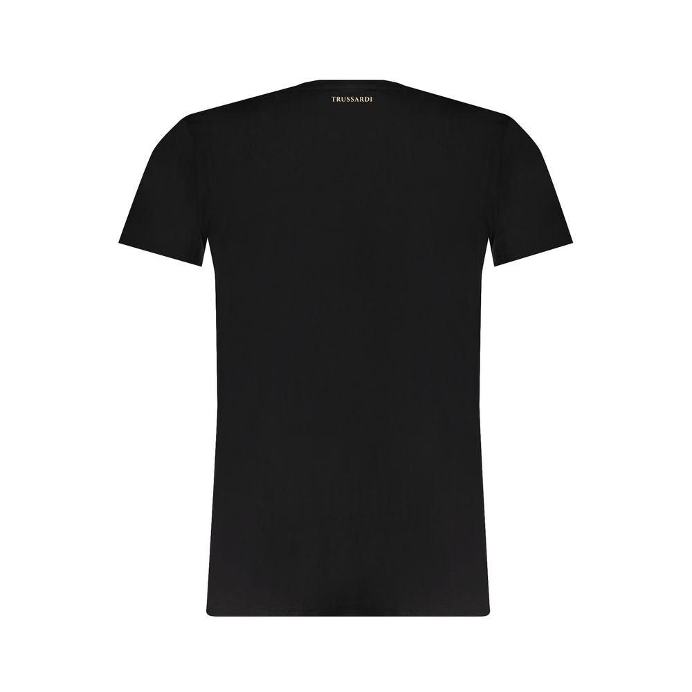 TRUSSARDI Black Cotton T-Shirt