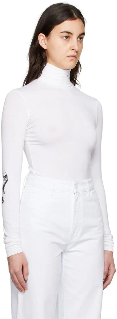 RAF SIMONS White Hand Sign Turtleneck 2