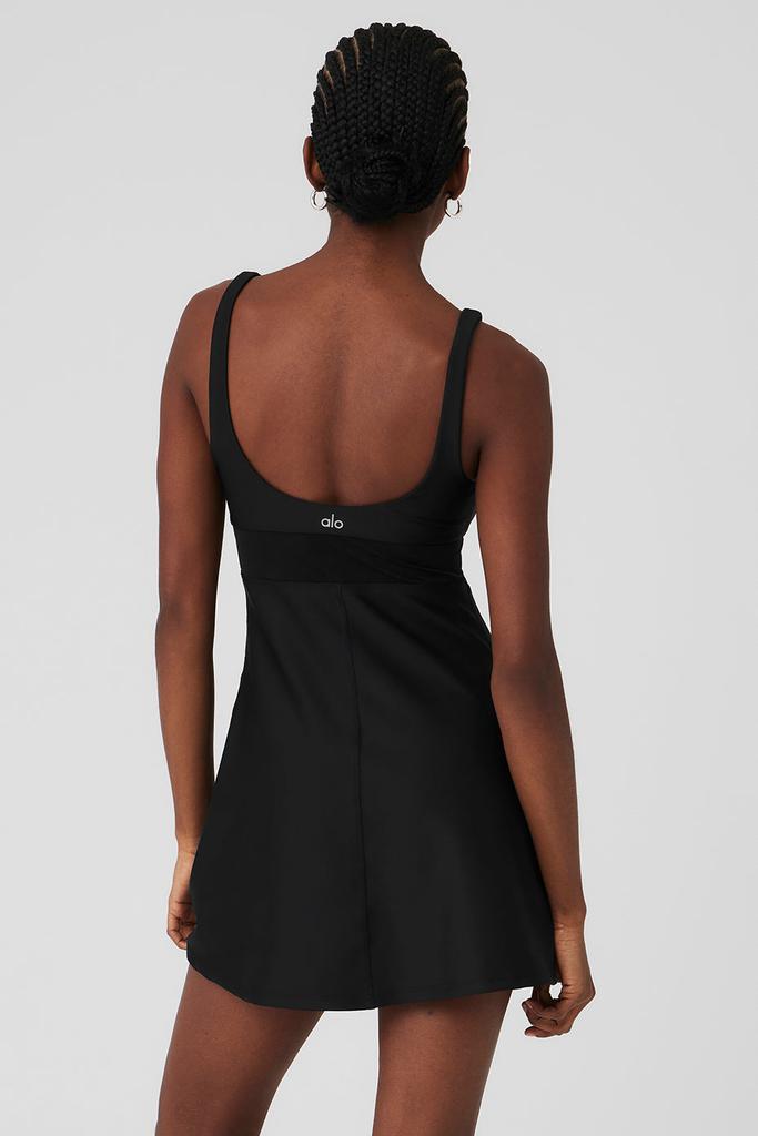 Alo Airlift Double Trouble Tennis Dress - Black