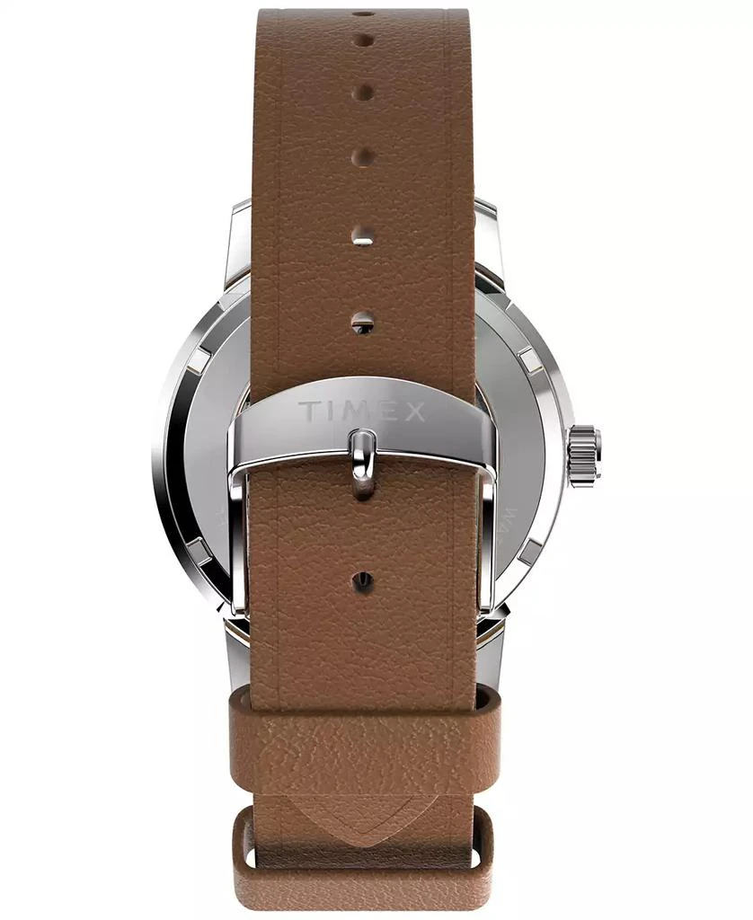 Timex Men's Mechanical Automatic Brown Leather Strap Watch, 40mm 4